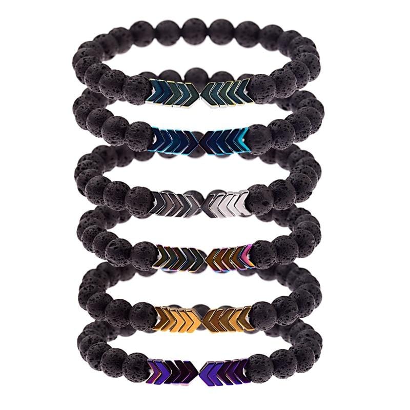 Volcanic Lava Stone Essential Oil Diffuser Stone Bracelet - SpiritCenter