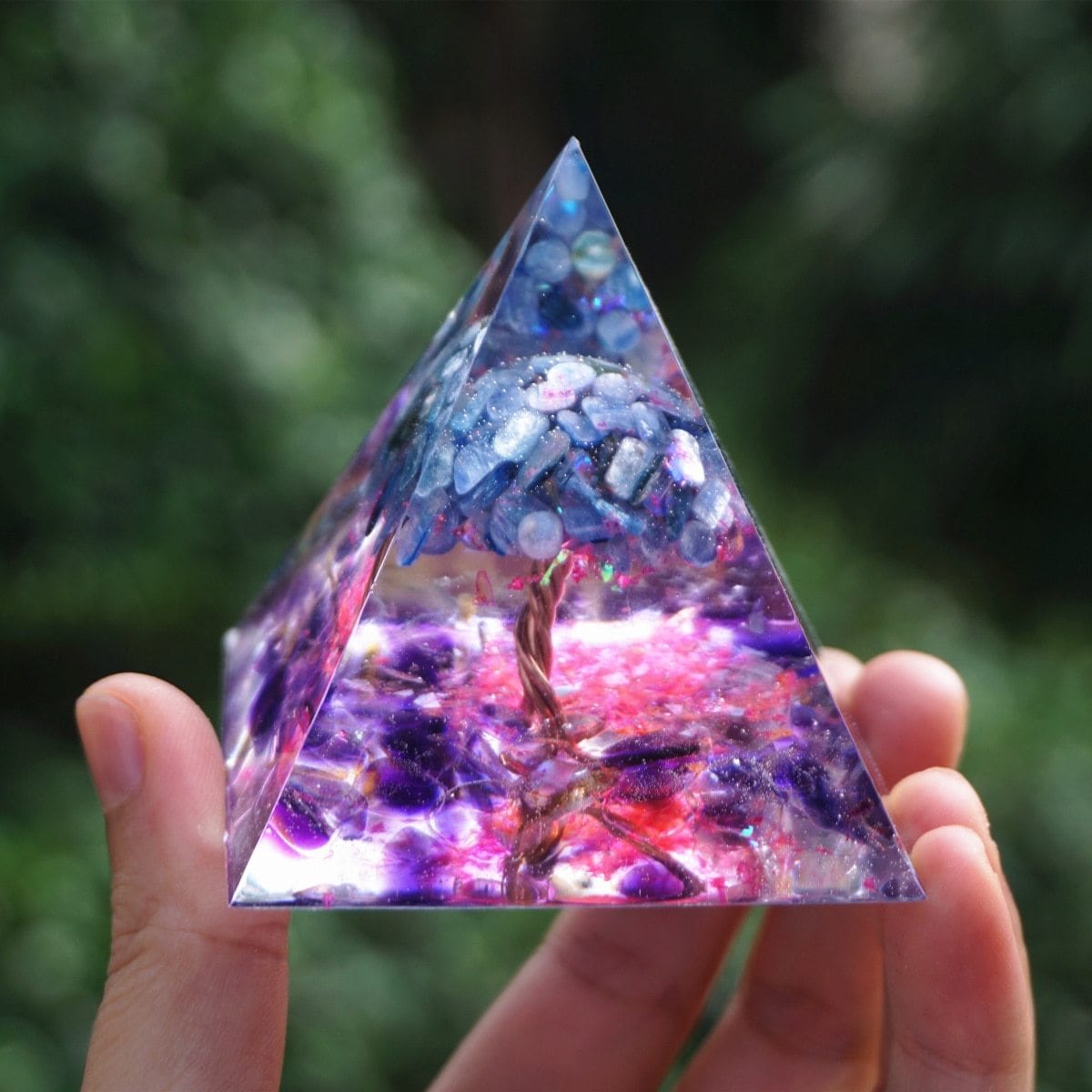 Tree of Life Pyramid | Kyanite Quartz