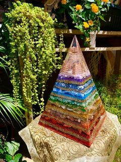 7 Chakras Pyramid | Energy Centres and Balance (Sizes Available)