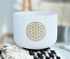 Crystal Quartz Singing Bowl | 528Hz | Flower of Life