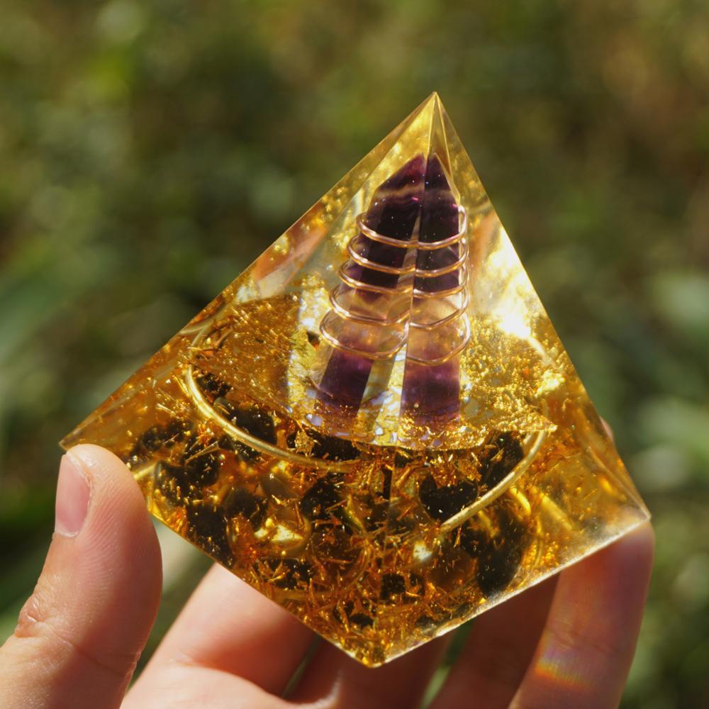 Spiritual Alchemy Pyramid | Amethyst Fluorite