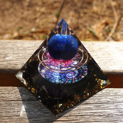 LAPIS LAZULI SPHERE OBSIDIAN ORGONE PYRAMID - SpiritCenter