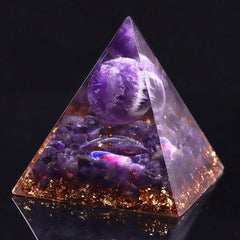 Natural Amethyst Sphere Orgone Pyramid - SpiritCenter