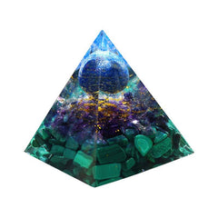 Lapis Lazuli Amethyst Malachite Orgone Pyramid - SpiritCenter