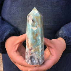 Amazonite Obelisk Quartz Crystal | Hope