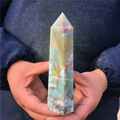 Amazonite Obelisk Quartz Crystal | Hope