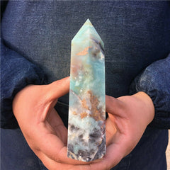 Amazonite Obelisk Quartz Crystal | Hope